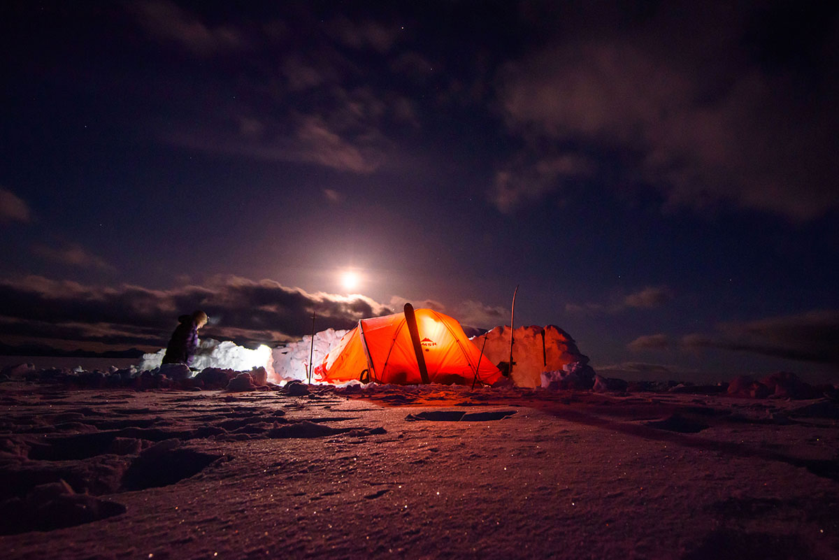 MSR Remote tent (night)